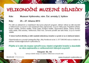 Velikonocni muzejni dilnicky